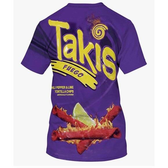 Taki Unisex Shirt XL Purple Short Sleeve Crew Neck Soft Style T-Shirt - Picture 2 of 4